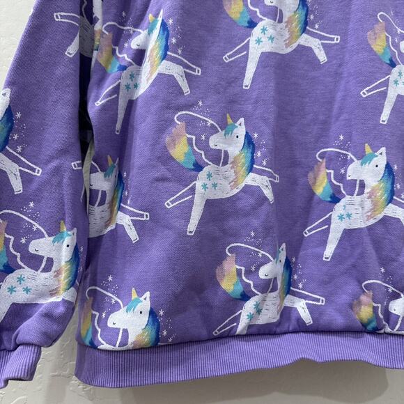Marks & Spencer Purple Unicorns Sweatshirt & Leggings Outfit - Picture 3 of 10